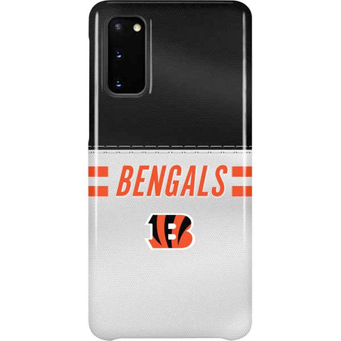 NFL Cincinnati Bengals White Striped Galaxy S20 Lite Case