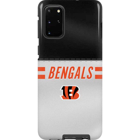 NFL Cincinnati Bengals White Striped Galaxy S20 Plus Pro Case