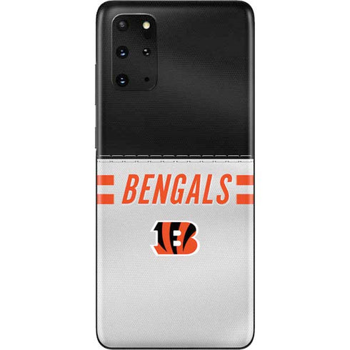 NFL Cincinnati Bengals White Striped Galaxy S20 Plus Skin