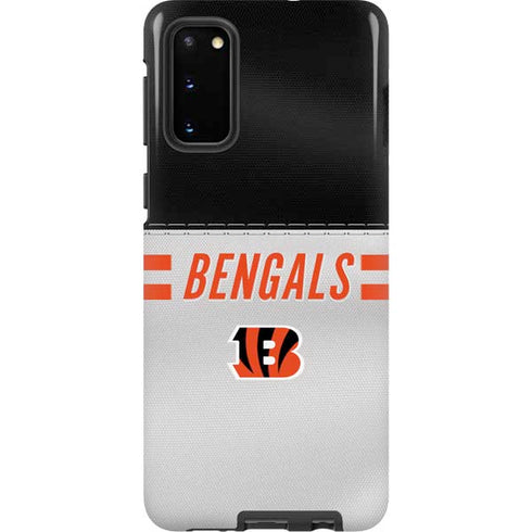 NFL Cincinnati Bengals White Striped Galaxy S20 Pro Case