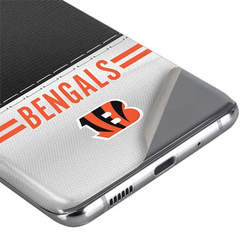 NFL Cincinnati Bengals White Striped Galaxy S20 Ultra 5G Skin