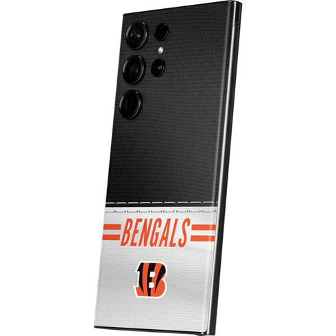 NFL Cincinnati Bengals White Striped Galaxy Skins
