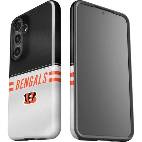NFL Cincinnati Bengals White Striped Galaxy S25 Impact Case