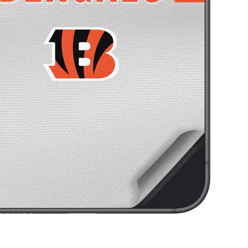 NFL Cincinnati Bengals White Striped Galaxy S24 Skin