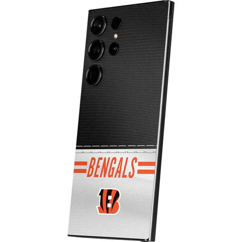 NFL Cincinnati Bengals White Striped Galaxy S24 Ultra Skin