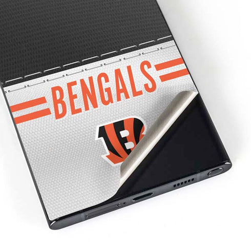 NFL Cincinnati Bengals White Striped Galaxy S24 Ultra Skin