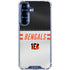 NFL Cincinnati Bengals White Striped Galaxy S25 Plus Clear Case