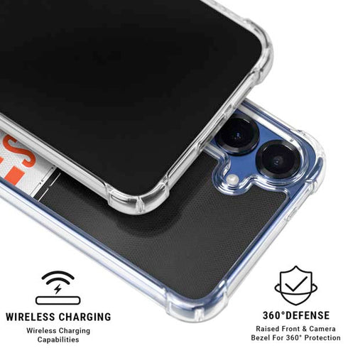 NFL Cincinnati Bengals White Striped Galaxy S25 Plus Clear Case