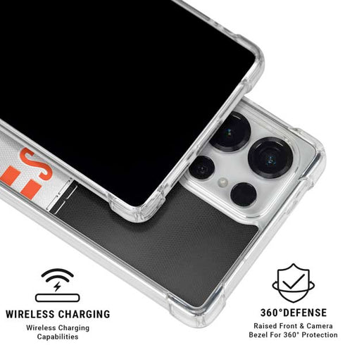 NFL Cincinnati Bengals White Striped Galaxy S25 Ultra Clear Case