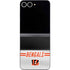 NFL Cincinnati Bengals White Striped Galaxy Z Flip6 Skin