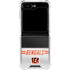 NFL Cincinnati Bengals White Striped Galaxy Z Flip6 Clear Case