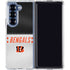 NFL Cincinnati Bengals White Striped Galaxy Z Fold6 Clear Case