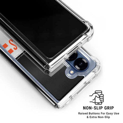 NFL Cincinnati Bengals White Striped Galaxy Z Fold6 Clear Case