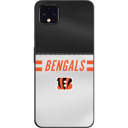 NFL Cincinnati Bengals White Striped Google Pixel 4 XL Skin
