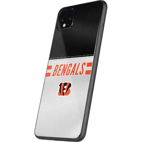 NFL Cincinnati Bengals White Striped Google Pixel 4 XL Skin