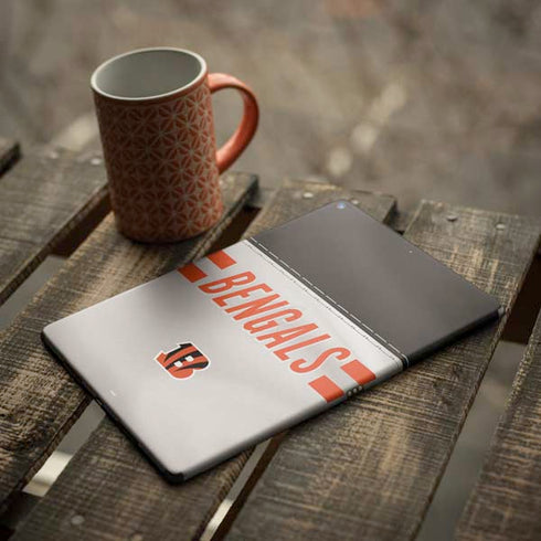 NFL Cincinnati Bengals White Striped iPad Skins