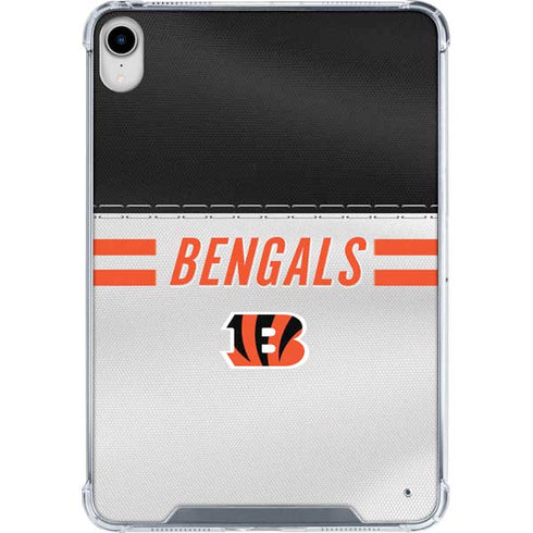 NFL Cincinnati Bengals White Striped iPad 11th Gen (2025) Clear Case