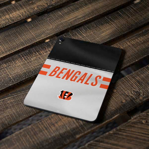 NFL Cincinnati Bengals White Striped Apple iPad Pro Skin