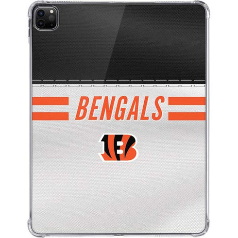 NFL Cincinnati Bengals White Striped iPad Pro 11in (2024) Clear Case