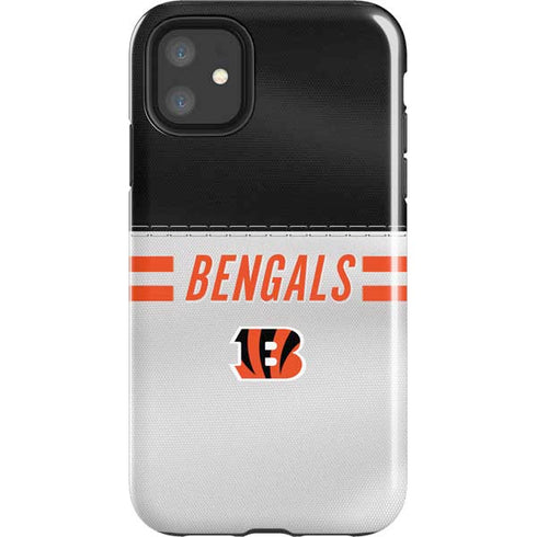NFL Cincinnati Bengals White Striped iPhone 11 Impact Case