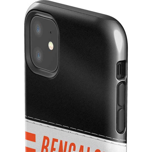 NFL Cincinnati Bengals White Striped iPhone 11 Impact Case