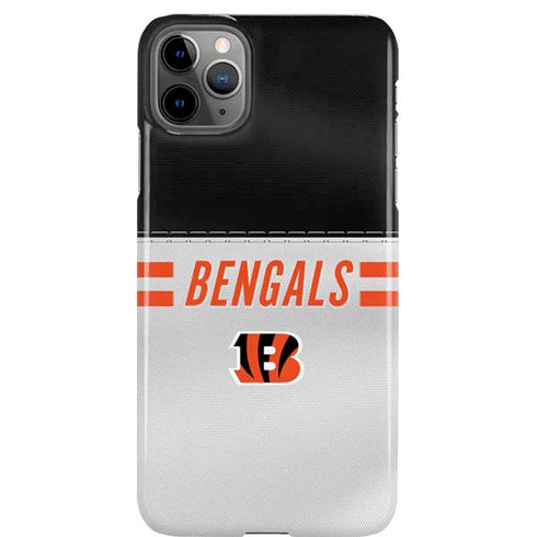 NFL Cincinnati Bengals White Striped iPhone 11 Pro Max Lite Case