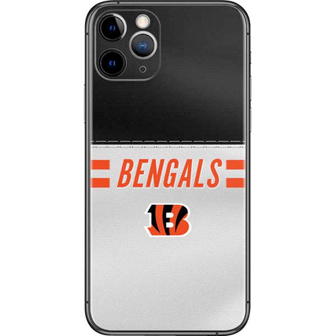 NFL Cincinnati Bengals White Striped iPhone 11 Pro Skin
