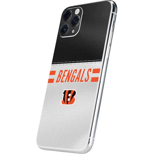 NFL Cincinnati Bengals White Striped iPhone 11 Pro Skin