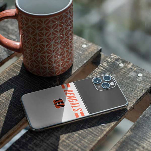 NFL Cincinnati Bengals White Striped iPhone 11 Pro Skin