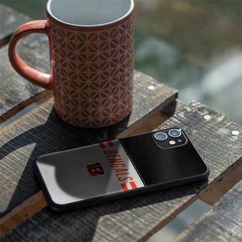 NFL Cincinnati Bengals White Striped iPhone 11 Skin
