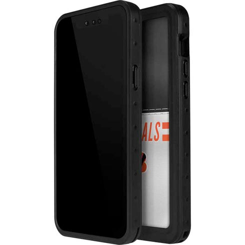 NFL Cincinnati Bengals White Striped iPhone 15 Pro Waterproof Case