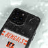 NFL Cincinnati Bengals White Striped iPhone 15 Pro Waterproof Case