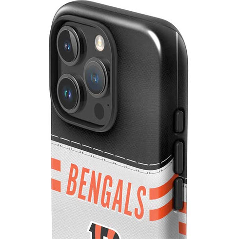 NFL Cincinnati Bengals White Striped iPhone 16 Pro Max Impact Case