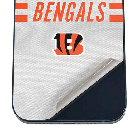 NFL Cincinnati Bengals White Striped iPhone 16 Skin