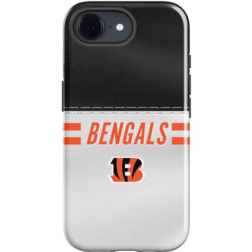 NFL Cincinnati Bengals White Striped iPhone 16e Impact Case