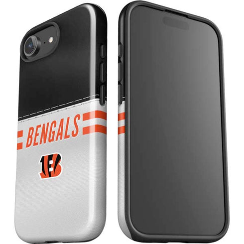NFL Cincinnati Bengals White Striped iPhone 16e Impact Case