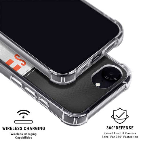 NFL Cincinnati Bengals White Striped iPhone 16e MagSafe Case