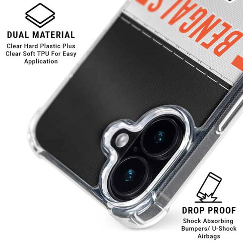 NFL Cincinnati Bengals White Striped iPhone 17 Clear Case