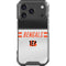 NFL Cincinnati Bengals White Striped iPhone 18 Pro Clear Case