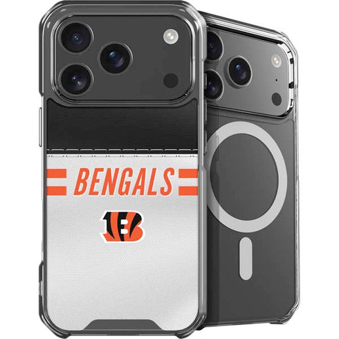 NFL Cincinnati Bengals White Striped iPhone 18 Pro MagSafe Case