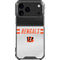 NFL Cincinnati Bengals White Striped iPhone 18 Pro Max Clear Case