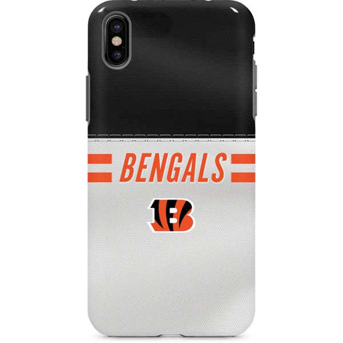 NFL Cincinnati Bengals White Striped iPhone 8 Pro Case