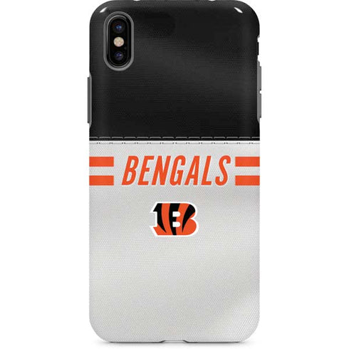 NFL Cincinnati Bengals White Striped iPhone X Pro Case