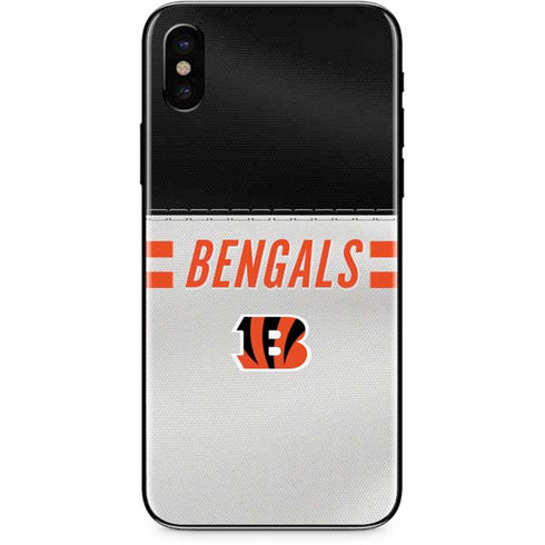 NFL Cincinnati Bengals White Striped iPhone XS Max Skin