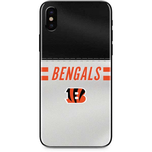 NFL Cincinnati Bengals White Striped iPhone XS Skin
