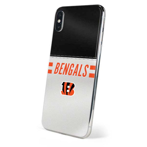 NFL Cincinnati Bengals White Striped iPhone XS Skin