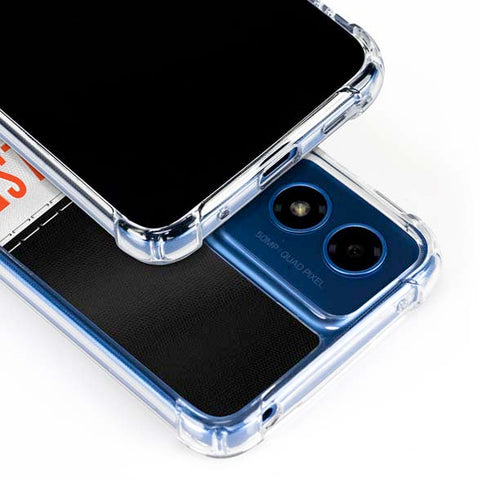 NFL Cincinnati Bengals White Striped Moto G 5G (2024) Clear Case