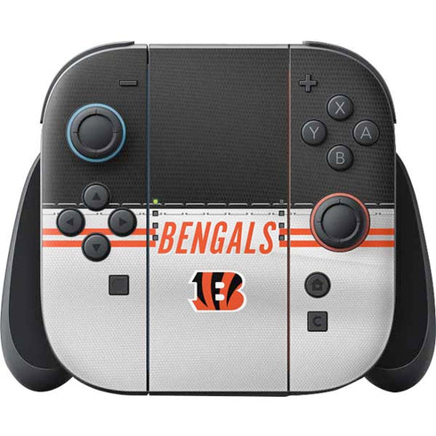 NFL Cincinnati Bengals White Striped Nintendo Skins