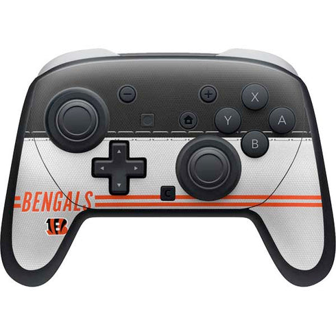 NFL Cincinnati Bengals White Striped Nintendo Skins
