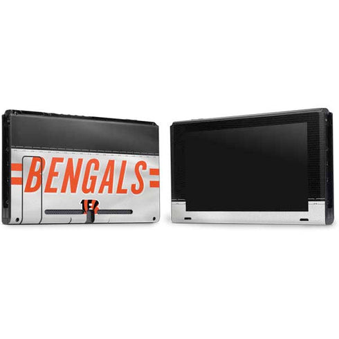 NFL Cincinnati Bengals White Striped Nintendo Switch Bundle Skin